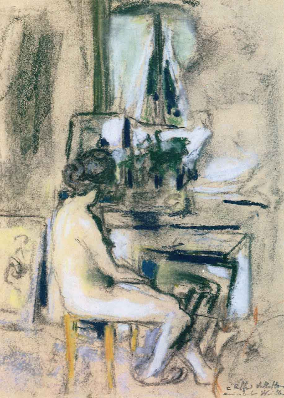 1922-25 Vuillard nude-seated-in-front-of-the-fireplace