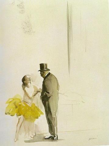 1925 ca forain Danseuse et Abonne a l'Opera