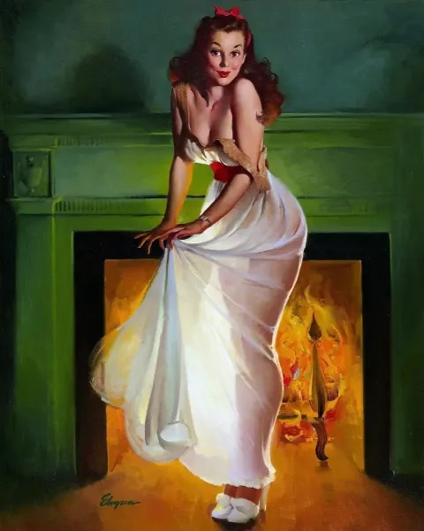 1953 elvgren sheer delight