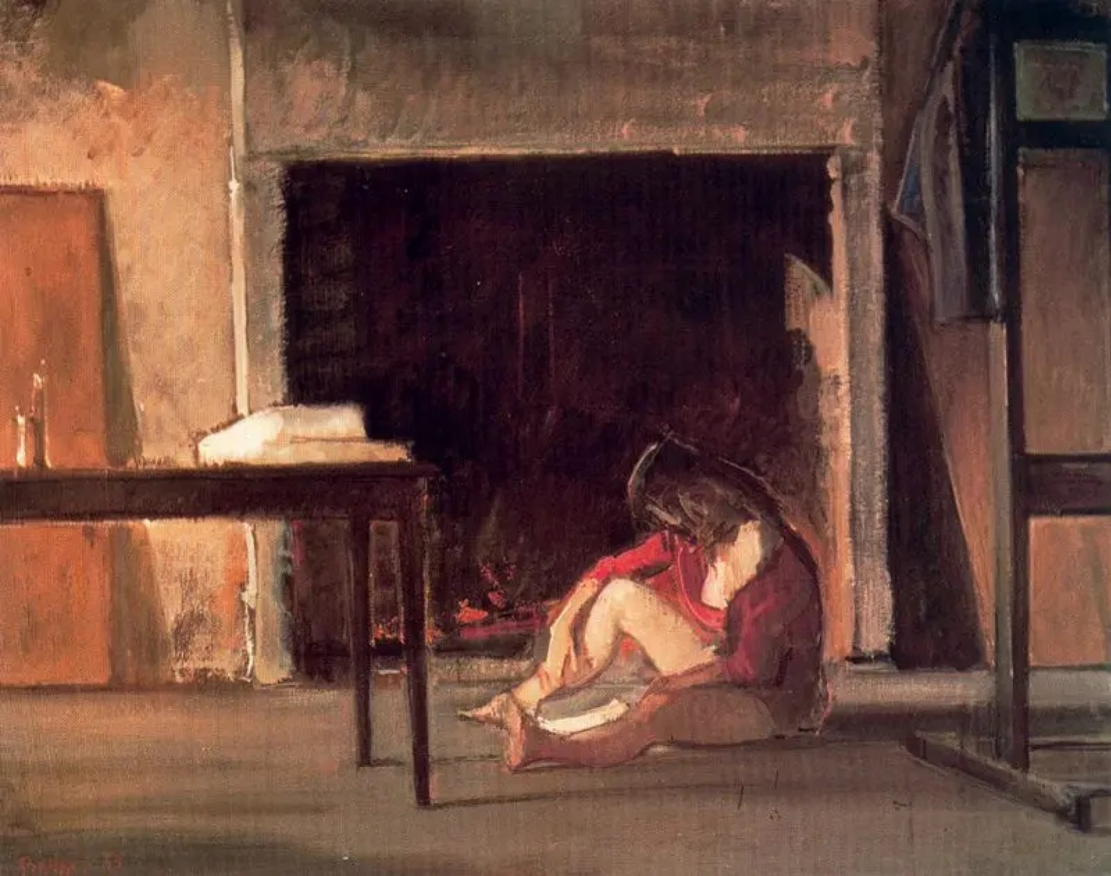 1955 Balthus La cheminée de l'atelier de Chassy
