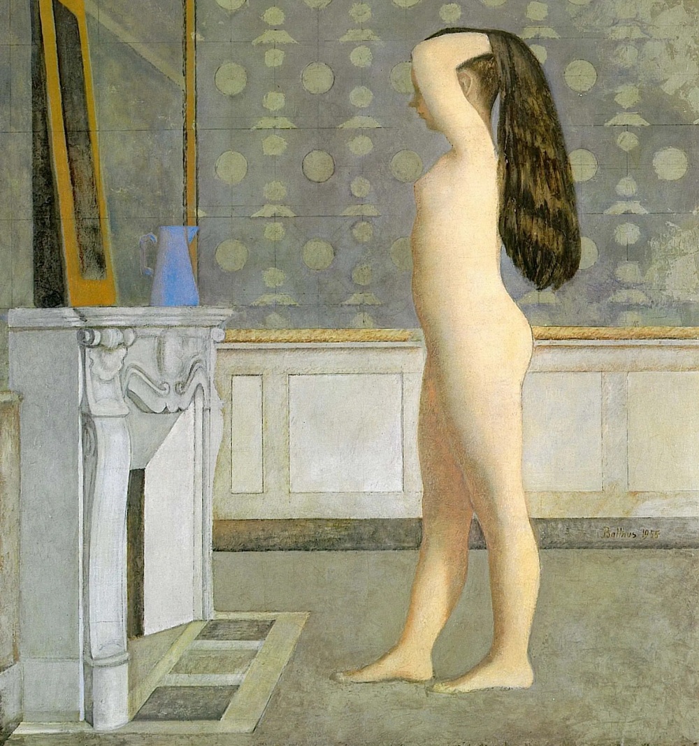 1955 Balthus Nude in front of the fireplace MET