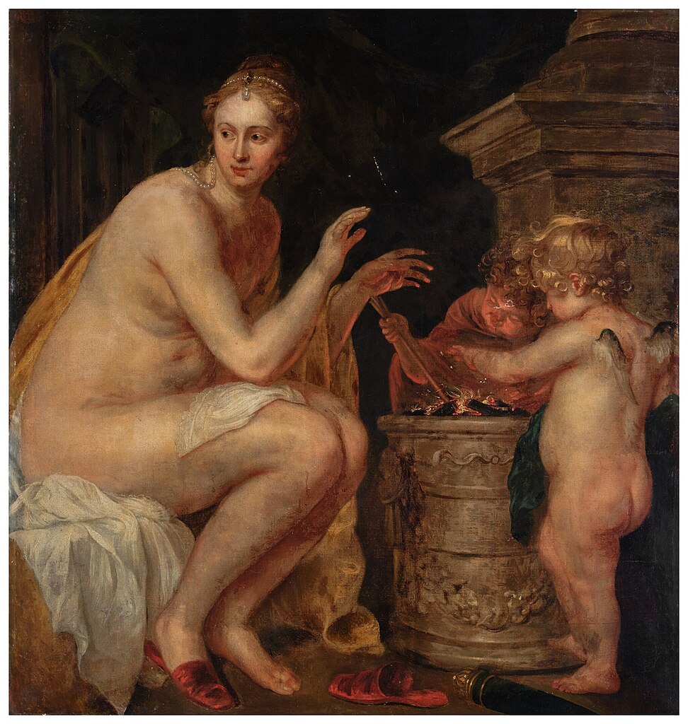 Thomas Willeboirts Bosschaert Venus_warming_herself_by_a_fire coll part