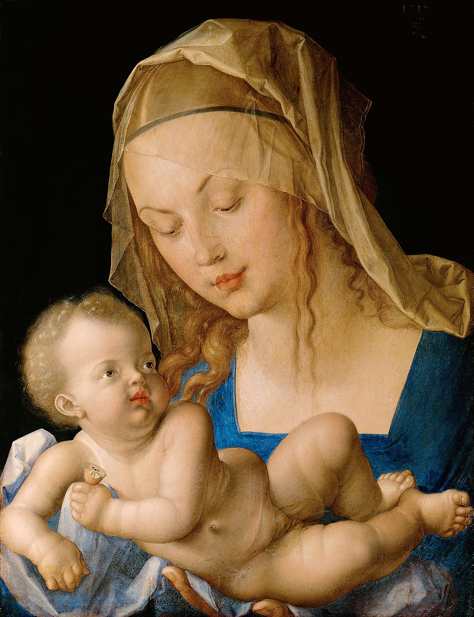 1512 Albrecht_Dürer Vierge à l'Enfant avec une poire Vienne Kunsthistorisches Museum