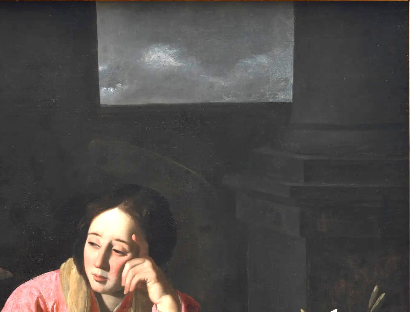 1644-45 zurbaran La Maison de Nazareth, Musee des Beaux-Arts de Cleveland detail vierge