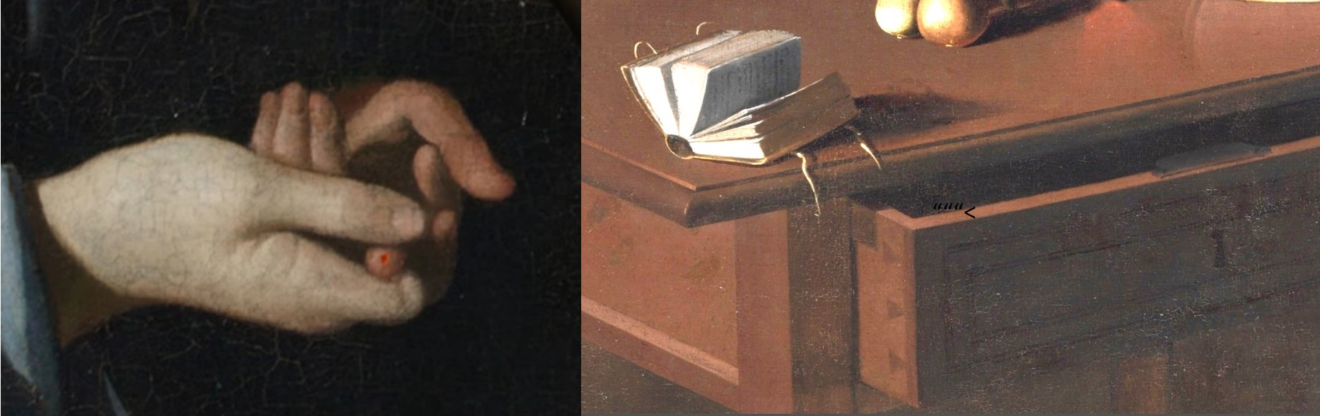 1644-45 zurbaran La Maison de Nazareth, Musee des Beaux-Arts de Cleveland piqure serrure