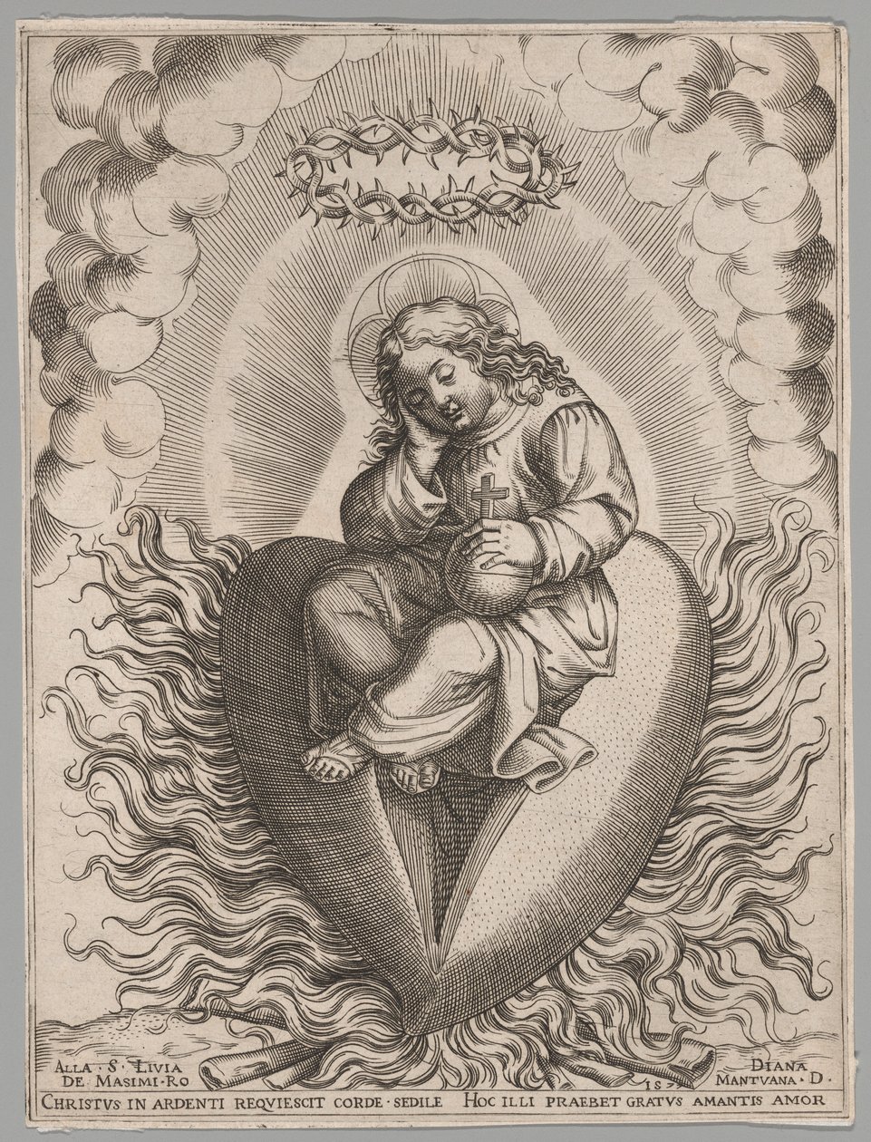 Diana Scultori Ghisi,(Mantuana)1577 Le petit sauveur