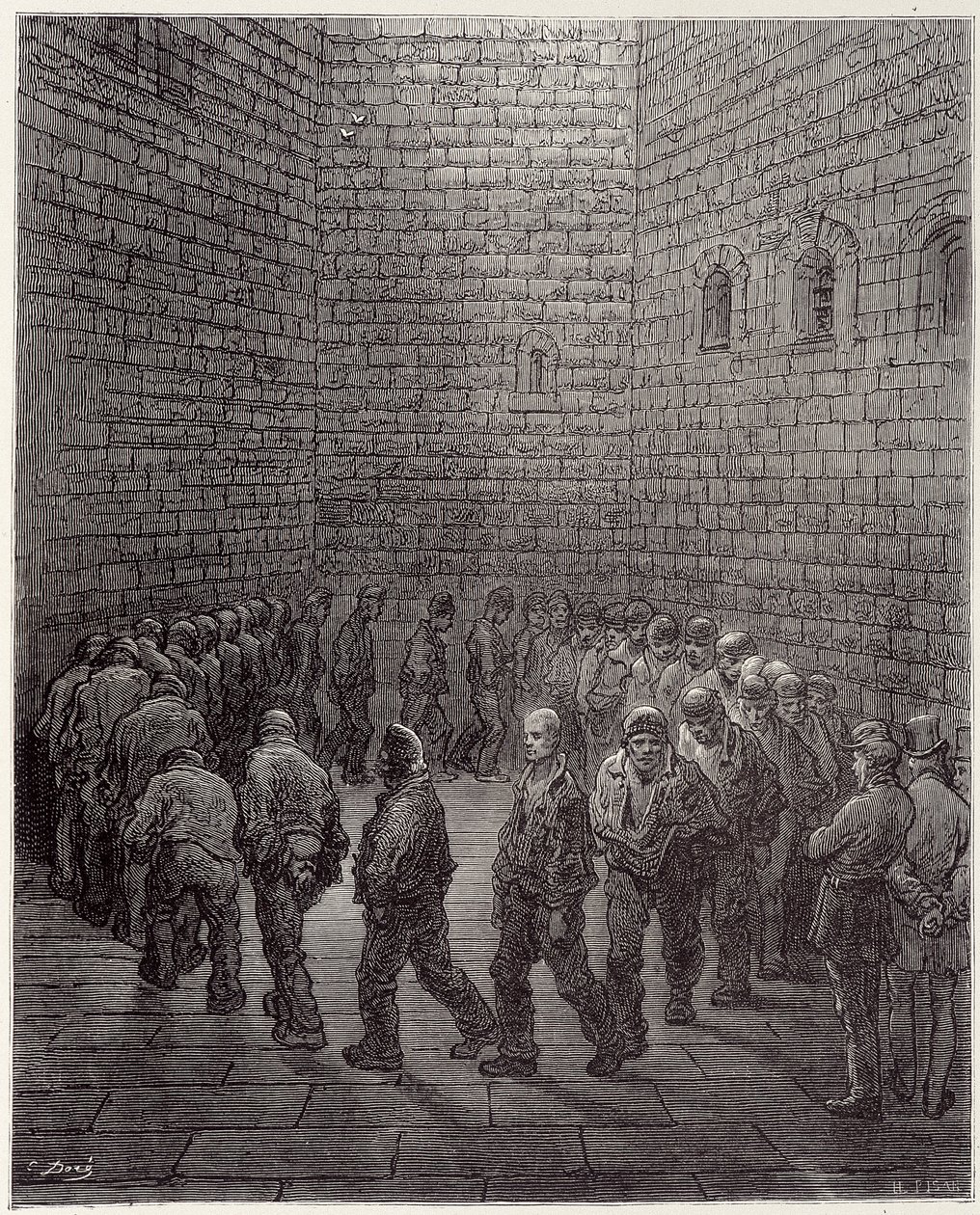 Gustave_Dore_-_La_promenade_des_detenus_en_prison_-_in London, a Pilgrimage,1872