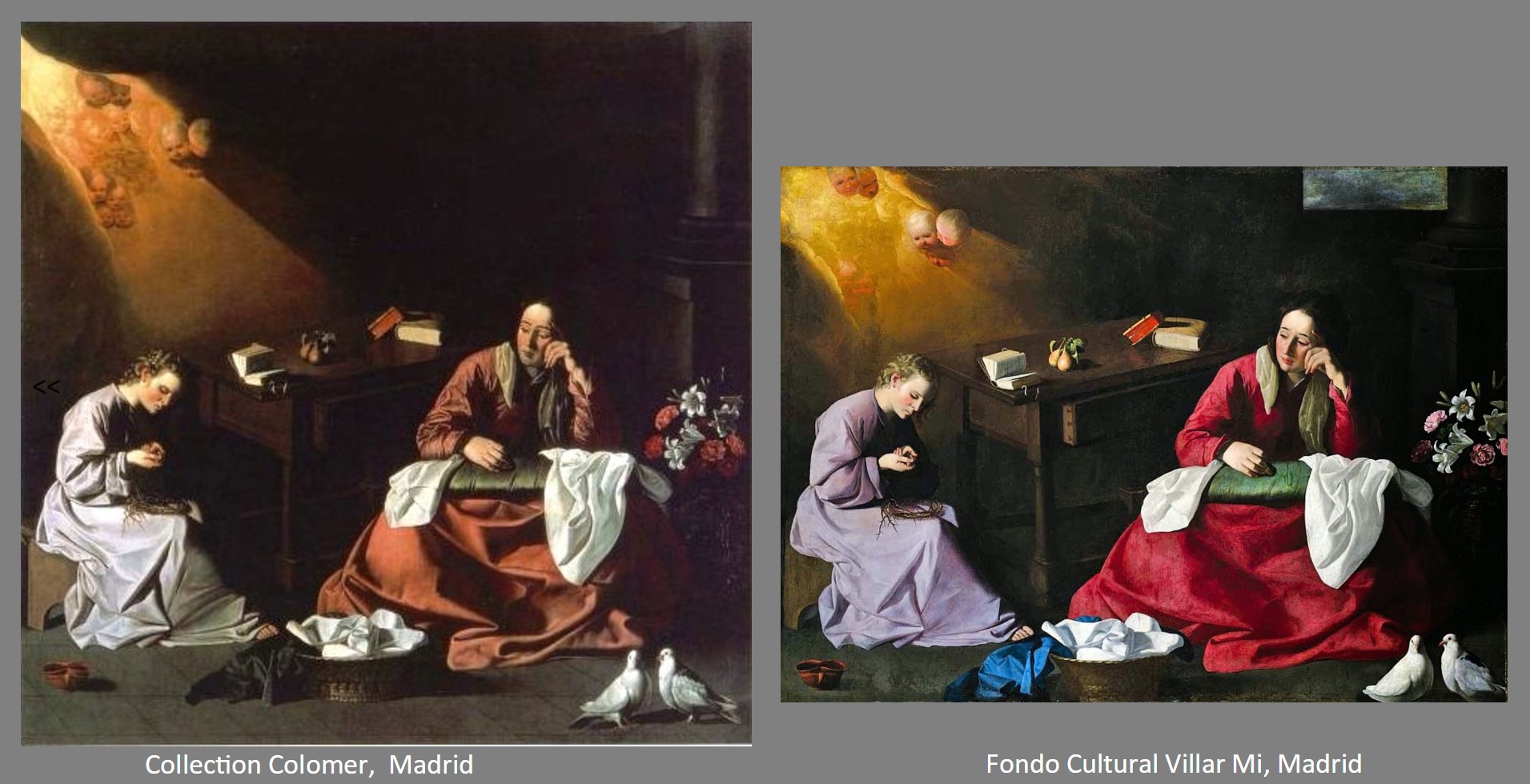 Zurbaran maison de nazareth comparaison colomer mir schema