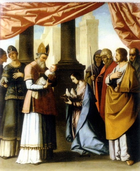 Zurbaran ou Maitre de Besancon, 1629 Presentation de Jésus au temple, coll part