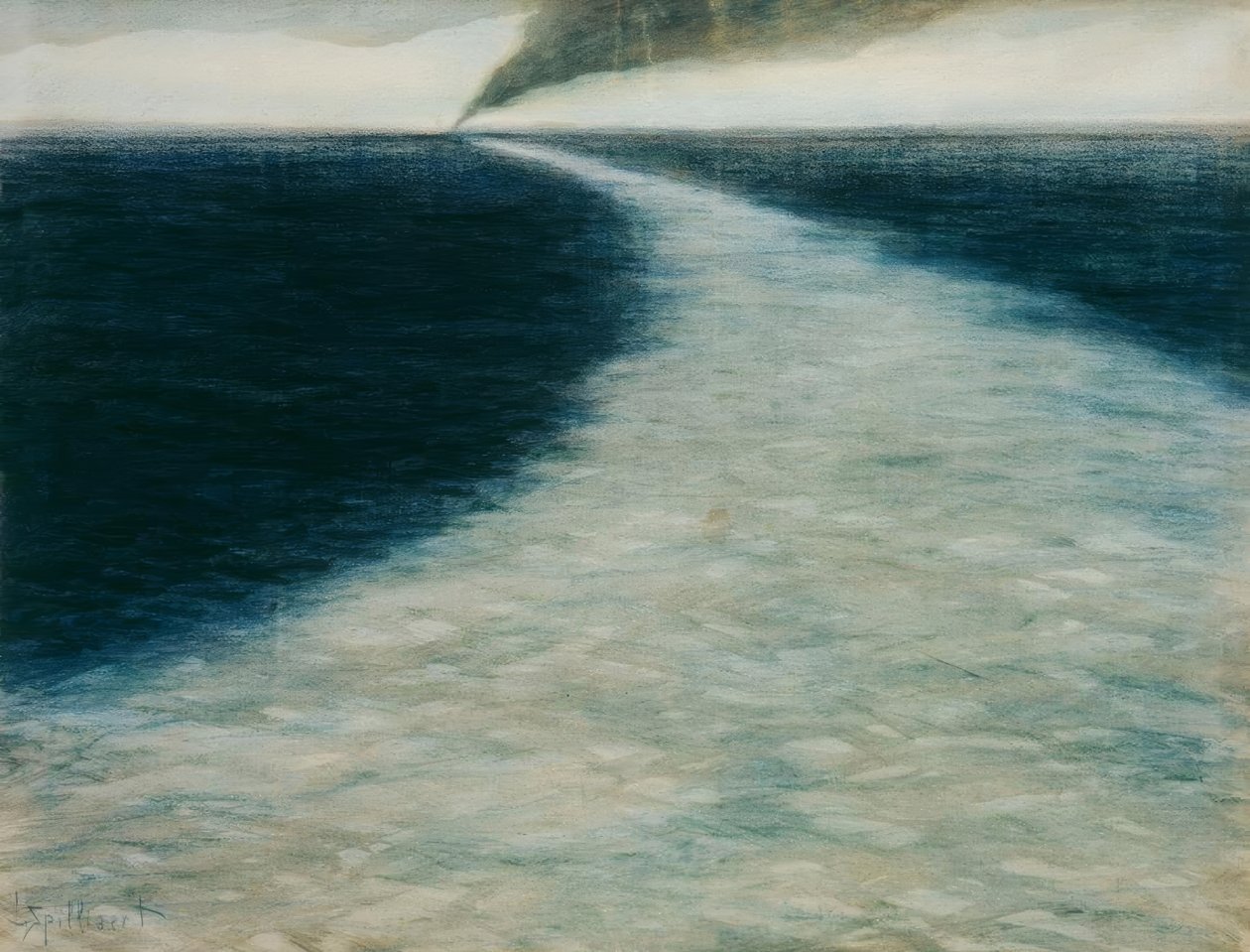 1902 Léon Spilliaert, Marine avec sillage musée d'Art à la mer Ostende