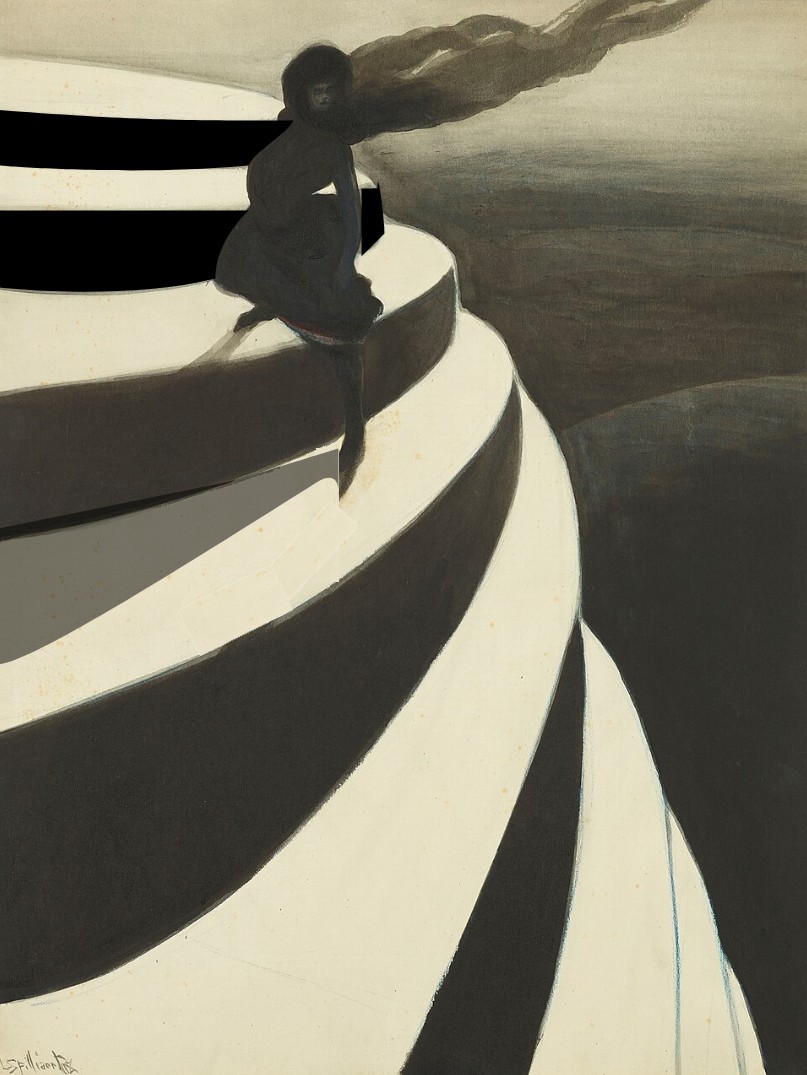 1908 Léon_Spilliaert_-_Vertigo musée d'Art à la mer Ostende modifiée
