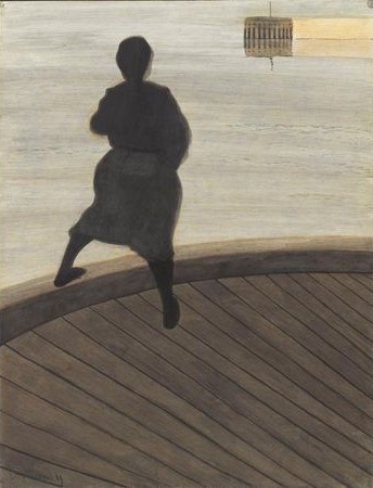 1909 Léon Spilliaert, Femme de Pêcheur sur un Ponton,