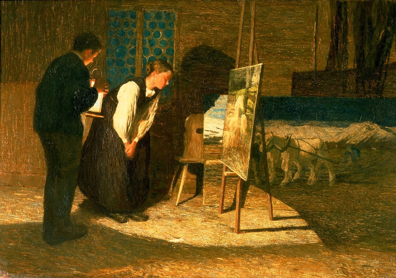 Giovanni Segantini 1888 Mes modèles Kunsthaus Zurich