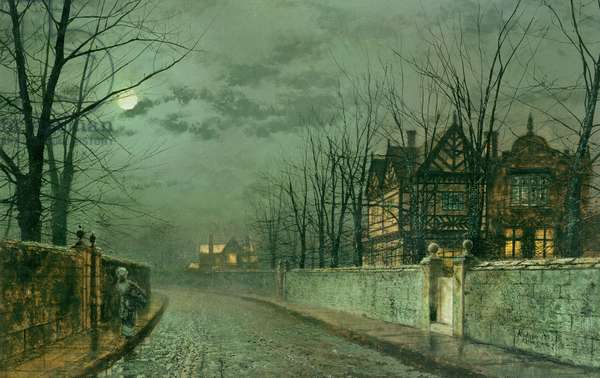 John-Atkinson-Grimshaw-1883-old-english-house-moonlight-after-rain