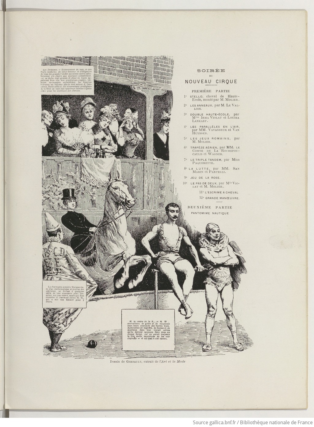 Progamme reproduit dans Ernest Molier, Cirque_Molier 1880-1904 p 51 Gallica