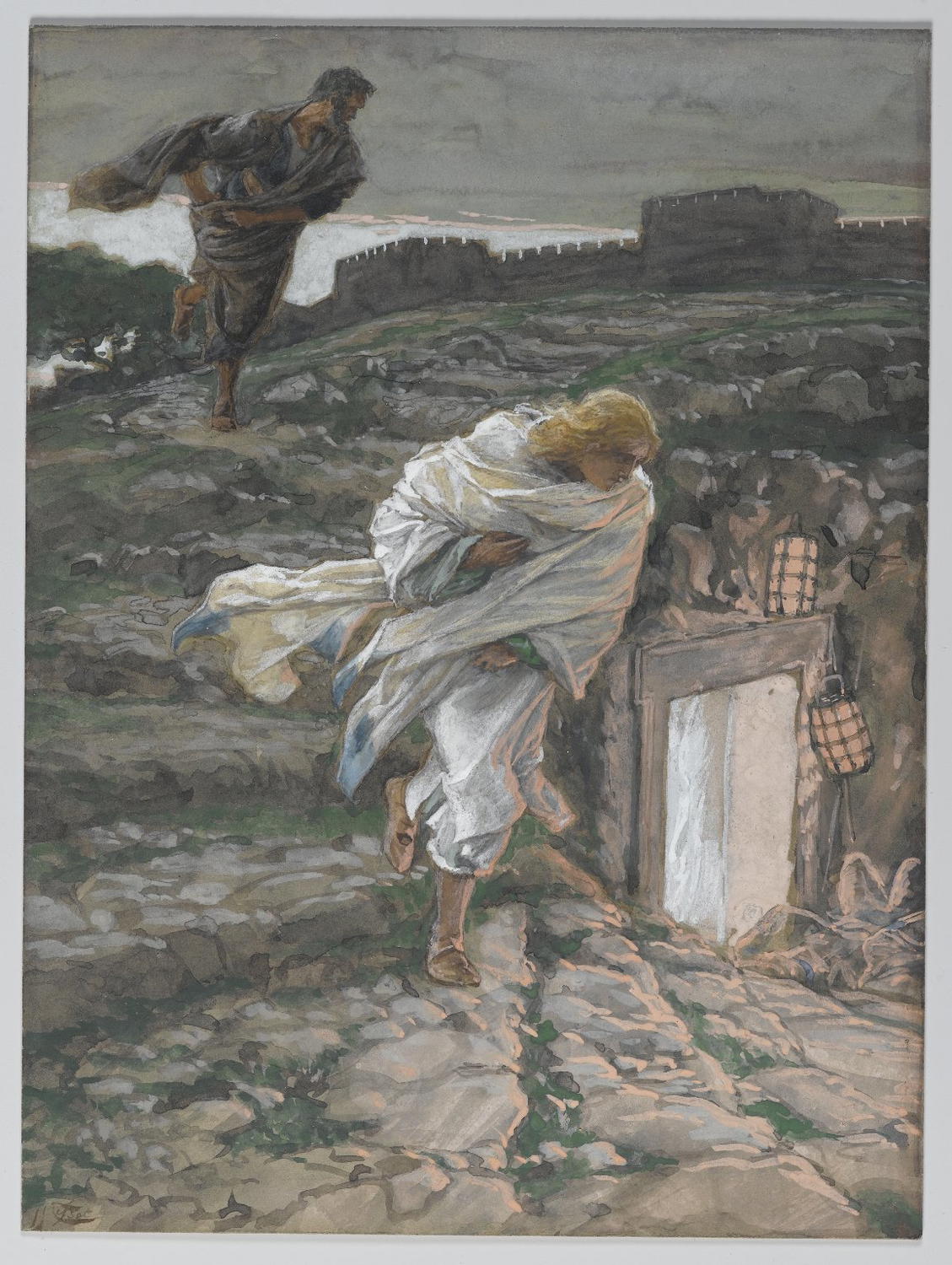 Tissot 1886–1894 04 Saint Pierre et Saint Jean courent au sépulcre Brooklin museum